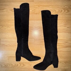 Stuart Weitzman Black Suede Over the Knee Boots Size 8